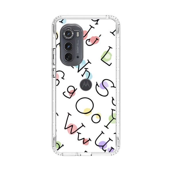 Playful Alphabet Pattern with Colorful Letters Motorola Edge (2022) Case