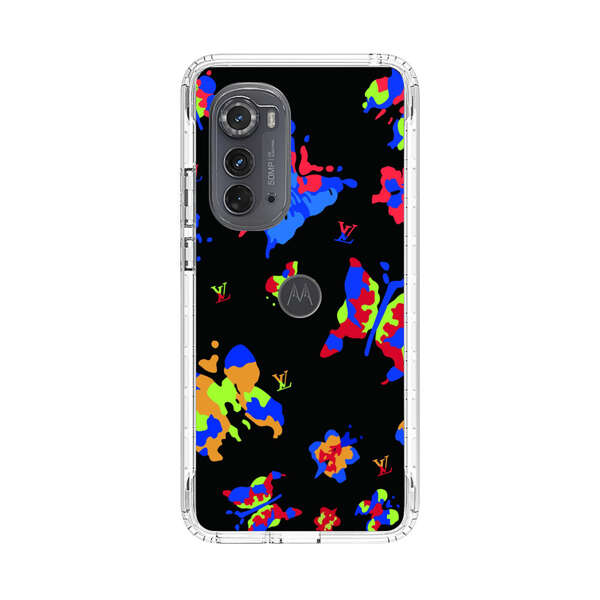 Vibrant Abstract Butterflies and Floral Splashes Motorola Edge (2022) Case