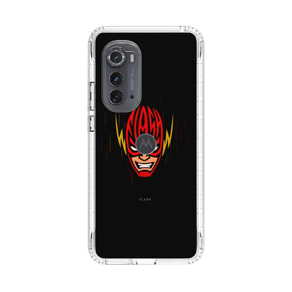 Vibrant Superhero Face with Lightning Bolts Motorola Edge (2022) Case