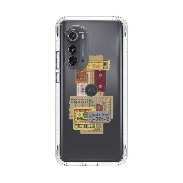 Vintage Admission and Raffle Tickets Collage Motorola Edge (2022) Case