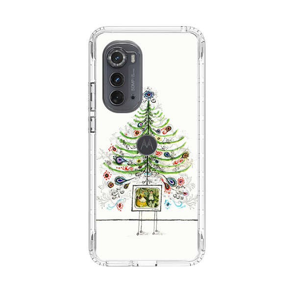 Whimsical Christmas Tree Artistic Design Motorola Edge (2022) Case