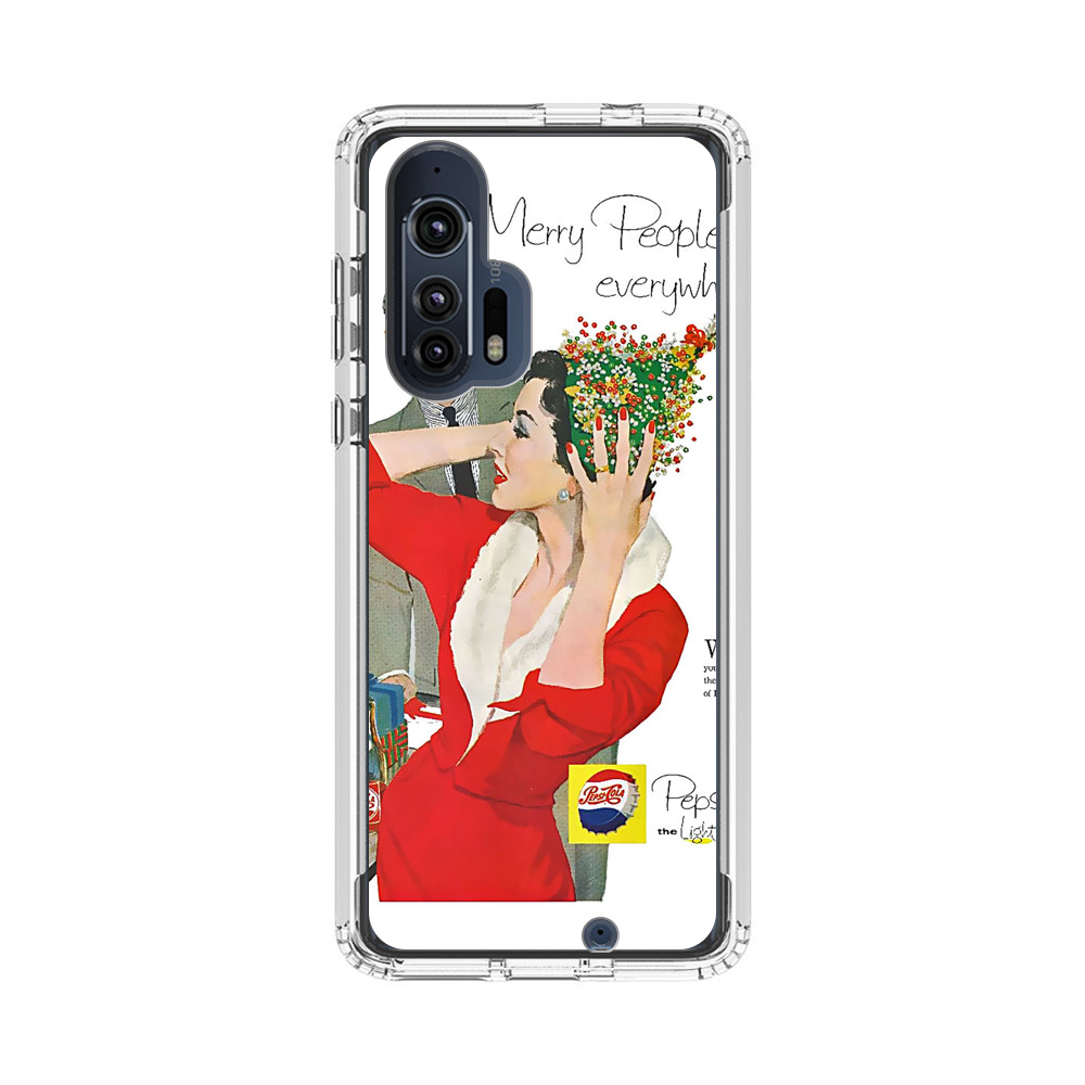 Vintage Pepsi-Cola Holiday Advertisement Motorola Edge Plus (2020) Case