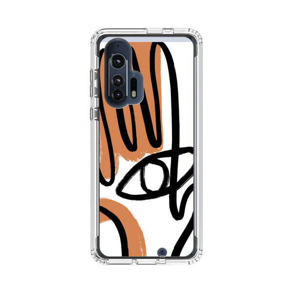 Abstract Minimalist Hand with Eye Motorola Edge Plus (2020) Case