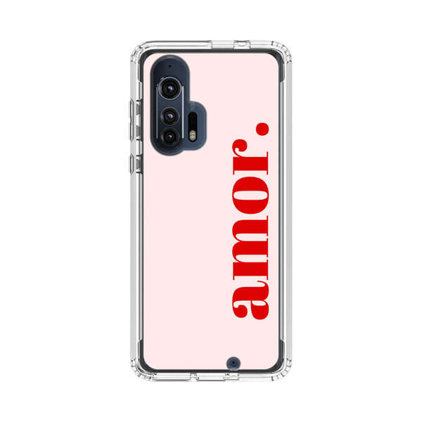 Amor Love Bold Red Text Motorola Edge Plus (2020) Case