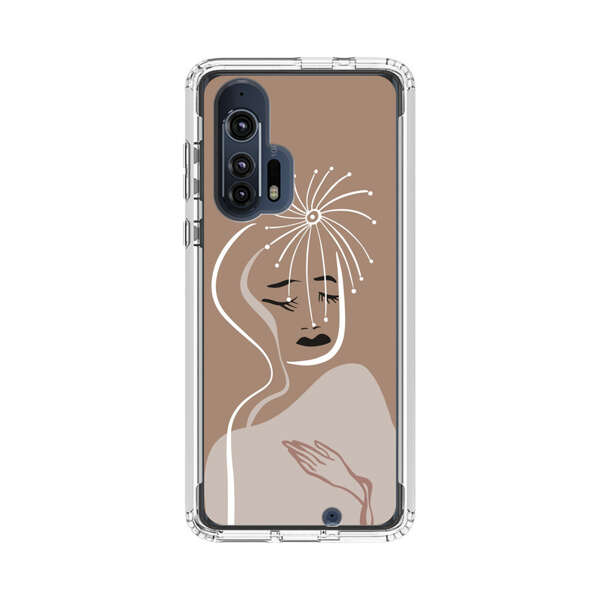 Artistic Abstract Portrait with Serene Face Motorola Edge Plus (2020) Case