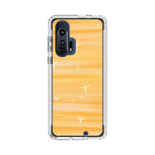 Bright Orange Star Pattern Motorola Edge Plus (2020) Case