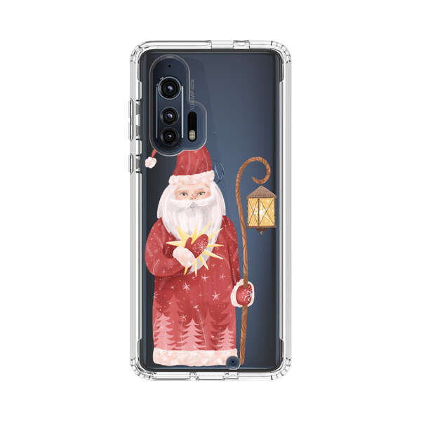 Charming Santa Claus Holding Glowing Heart and Lantern Motorola Edge Plus (2020) Case