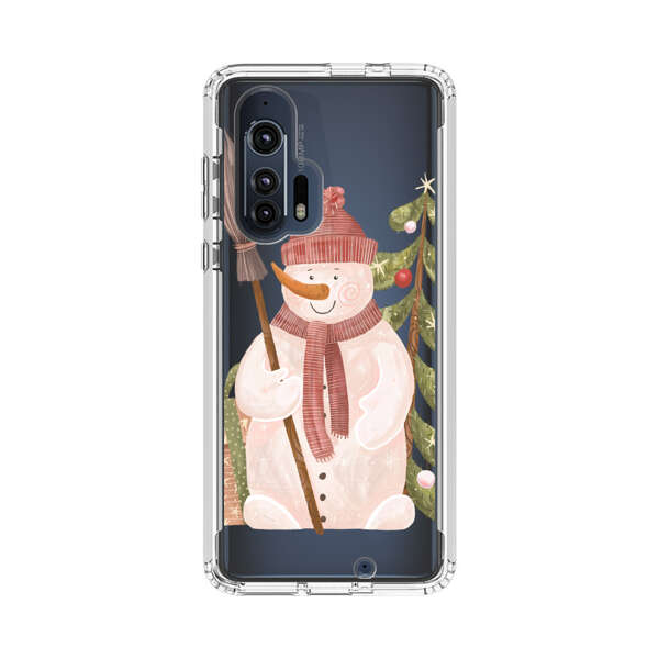 Charming Winter Snowman Illustration Motorola Edge Plus (2020) Case