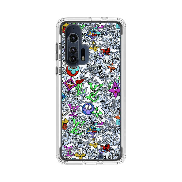 Colorful Cartoon Graffiti Pattern Motorola Edge Plus (2020) Case