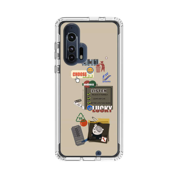 Creative Collage of Motivational Elements Motorola Edge Plus (2020) Case