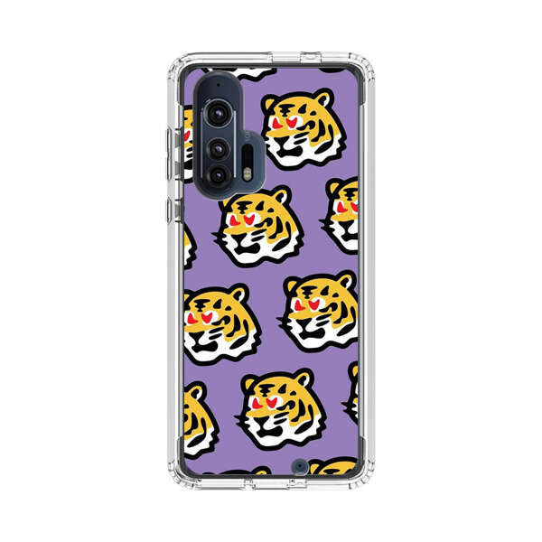 Cute Tiger with Heart Eyes Pattern Motorola Edge Plus (2020) Case