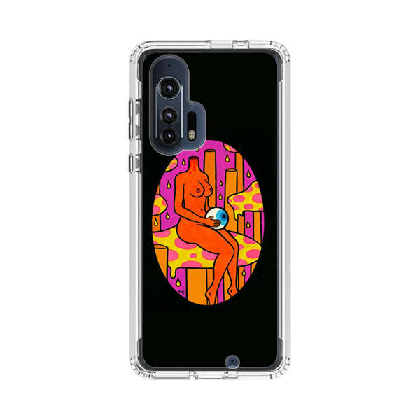 Faceless Nude Figure Holding Sphere Abstract Art Motorola Edge Plus (2020) Case