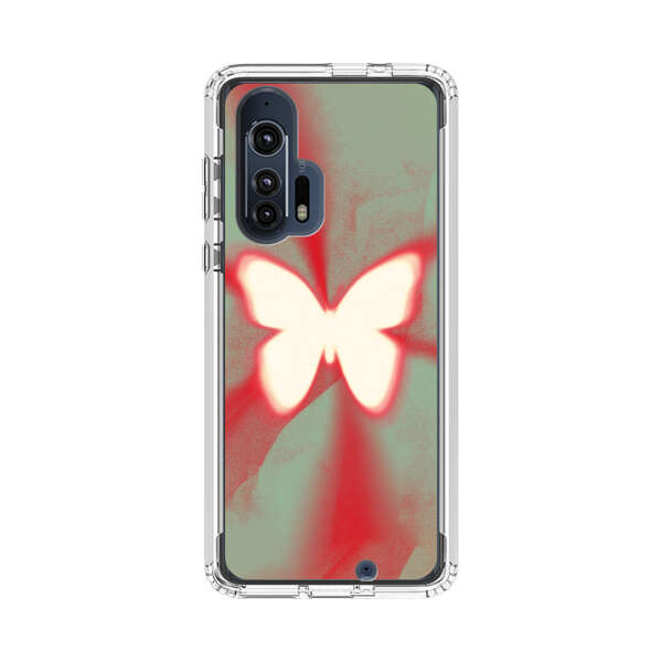 Glowing White Butterfly Abstract Radiant Design Motorola Edge Plus (2020) Case