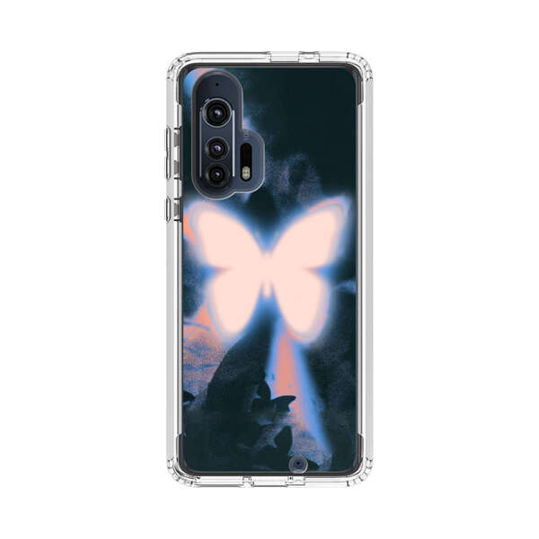 Glowing White Butterfly Motorola Edge Plus (2020) Case