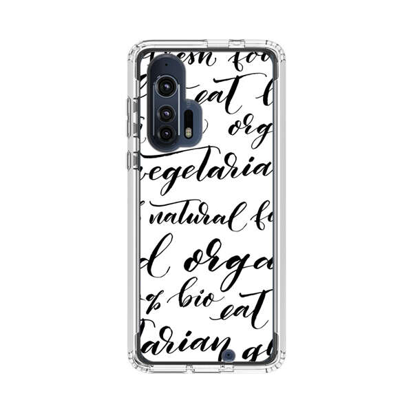 Healthy Food Lifestyle Calligraphy Pattern Motorola Edge Plus (2020) Case