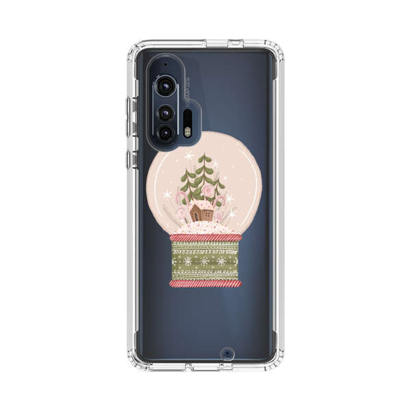 Holiday Snow Globe with Gingerbread House Motorola Edge Plus (2020) Case