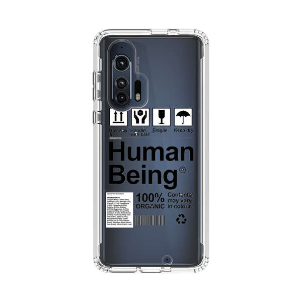 Human Being Fragile Label Design Motorola Edge Plus (2020) Case