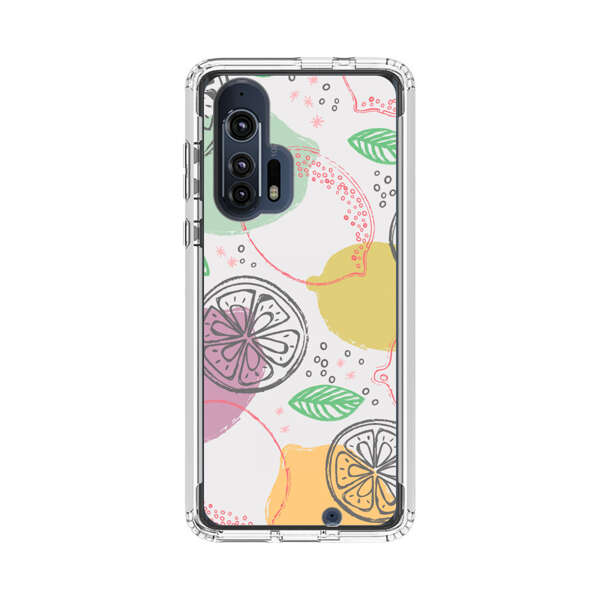 Lemon Colorful Abstract Pattern Motorola Edge Plus (2020) Case
