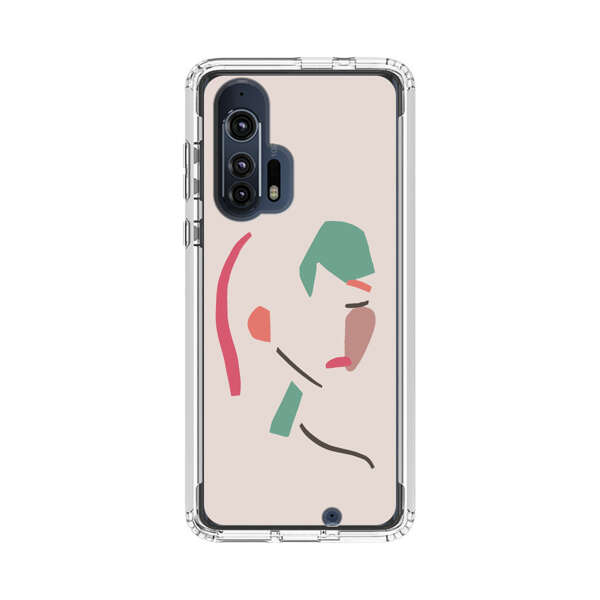Minimalist Abstract Line Art Woman Face Motorola Edge Plus (2020) Case