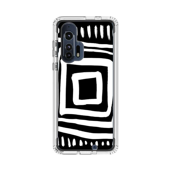 Minimalist Geometric Black and White Design Motorola Edge Plus (2020) Case