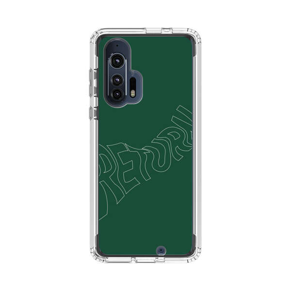 Minimalist Green Wavy Return Text Motorola Edge Plus (2020) Case