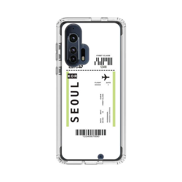 Minimalist Seoul Boarding Pass Motorola Edge Plus (2020) Case