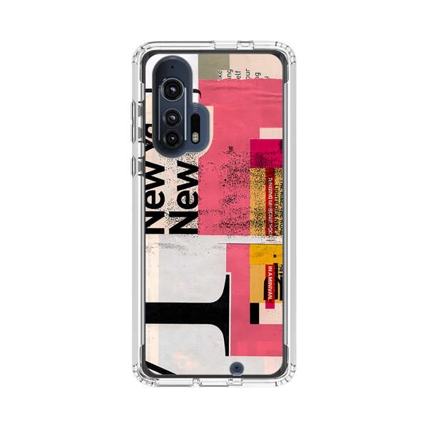 Modern Abstract Collage Artwork Motorola Edge Plus (2020) Case