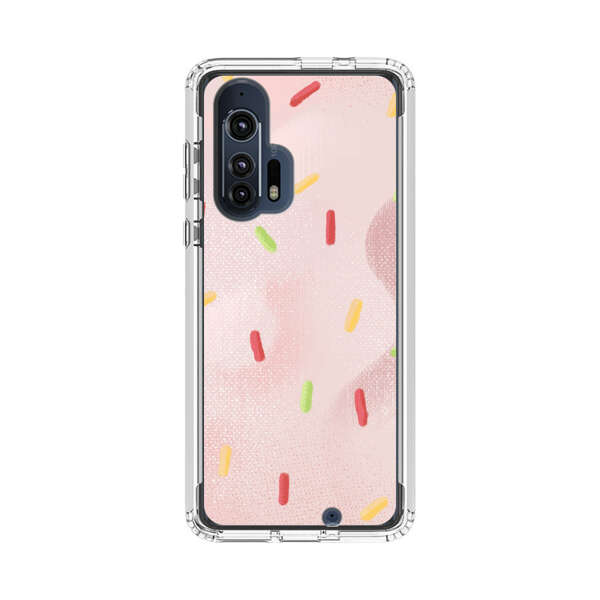 Pastel Pink Sprinkles Pattern Motorola Edge Plus (2020) Case