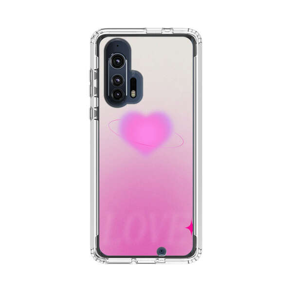 Pink Glowing Heart Love Sparkle Motorola Edge Plus (2020) Case