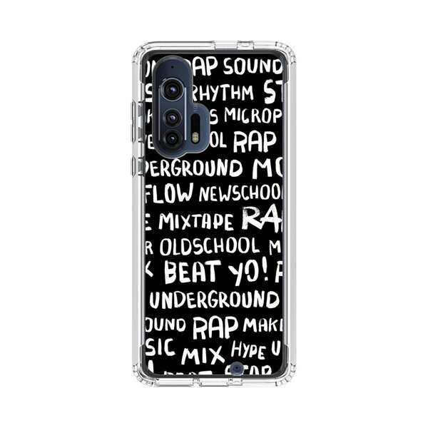 Rap Hip Hop Words Collage Motorola Edge Plus (2020) Case