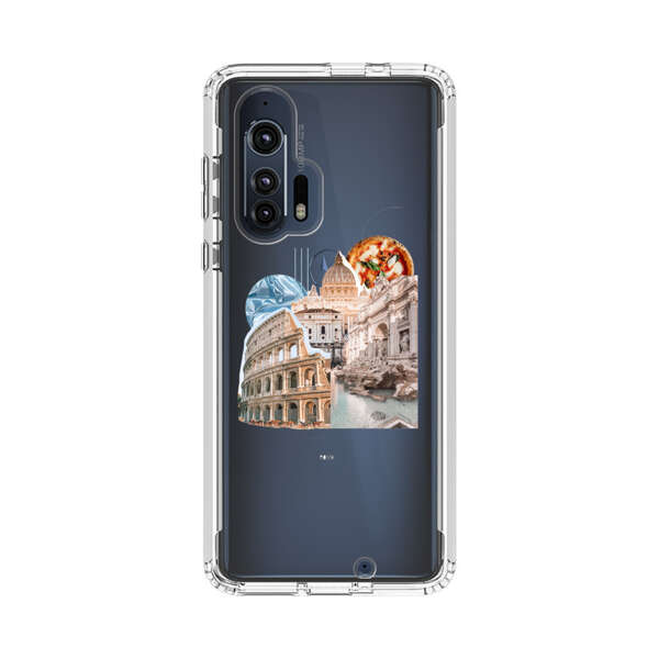 Rome Landmarks with Pizza Motorola Edge Plus (2020) Case