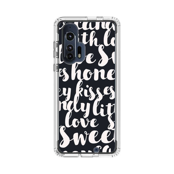 Sweet Honey Kisses Love Sugar Candy Pattern Motorola Edge Plus (2020) Case