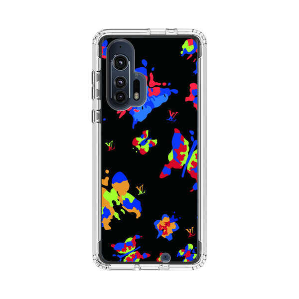 Vibrant Abstract Butterflies and Floral Splashes Motorola Edge Plus (2020) Case