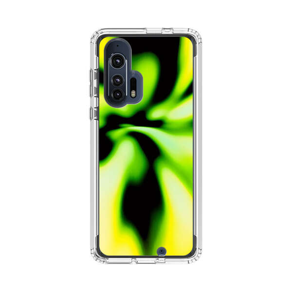 Vibrant Abstract Green and Yellow Swirl Motorola Edge Plus (2020) Case