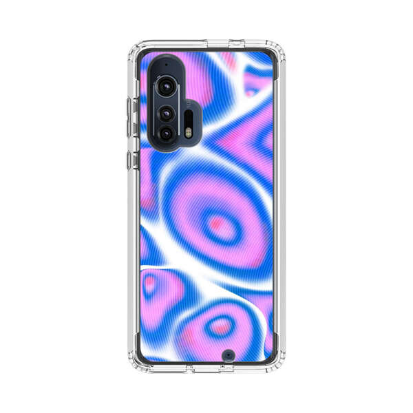 Vibrant Abstract Pink and Blue Swirl Pattern Motorola Edge Plus (2020) Case