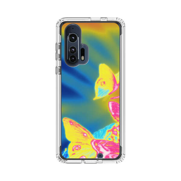 Vibrant Colorful Neon Butterflies Abstract Motorola Edge Plus (2020) Case