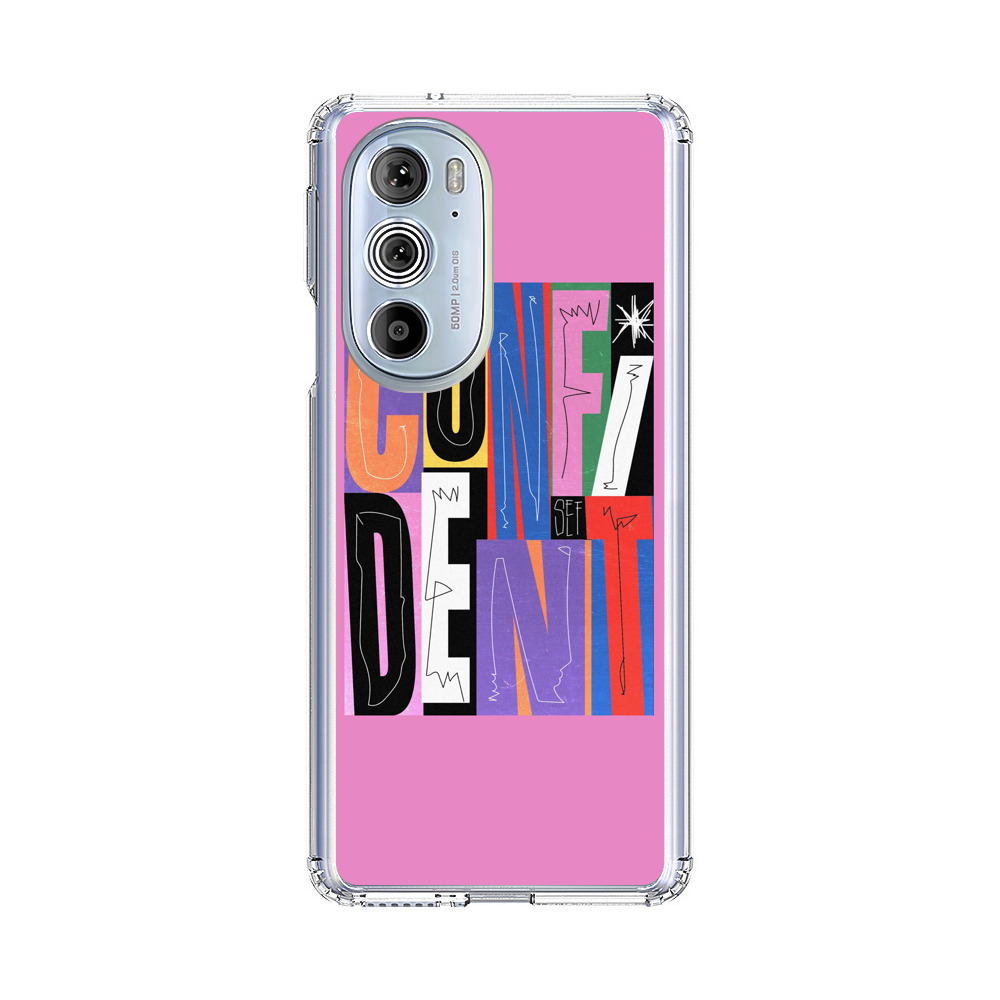 Confident Bold Colorful Typography Motorola Edge Plus (2022) Case