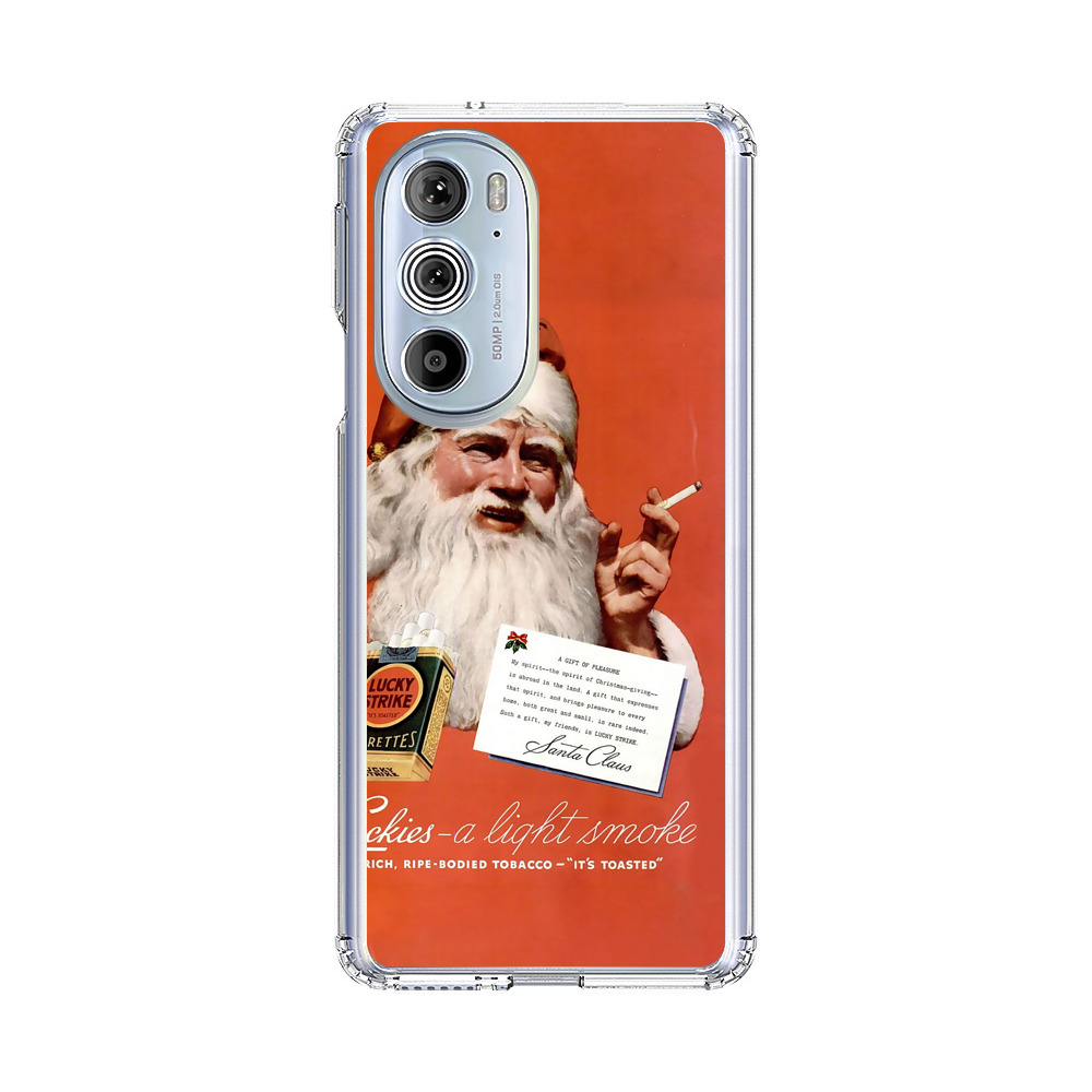 Vintage Santa Claus Smoking Lucky Strike Cigarettes Advertisement Motorola Edge Plus (2022) Case