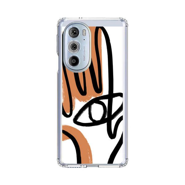 Abstract Minimalist Hand with Eye Motorola Edge Plus (2022) Case