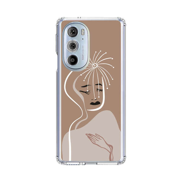 Artistic Abstract Portrait with Serene Face Motorola Edge Plus (2022) Case