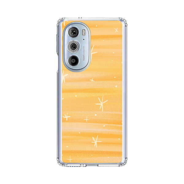 Bright Orange Star Pattern Motorola Edge Plus (2022) Case