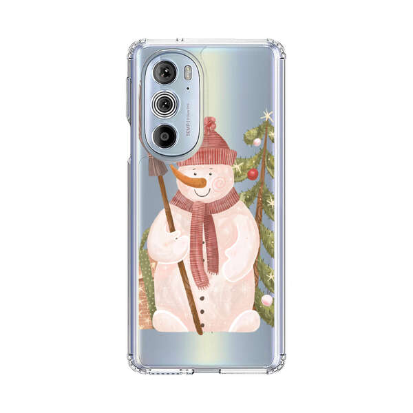 Charming Winter Snowman Illustration Motorola Edge Plus (2022) Case