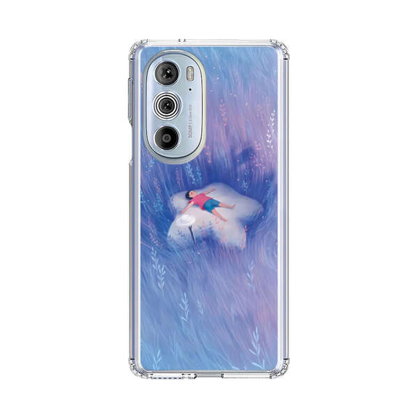 Child Relaxing in Dreamy Field Motorola Edge Plus (2022) Case