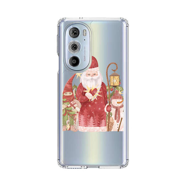Christmas Santa Elf Snowman Festive Illustration Motorola Edge Plus (2022) Case