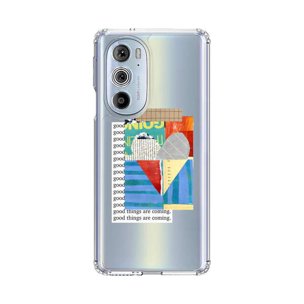 Colorful Abstract Collage with Geometric Shapes Motorola Edge Plus (2022) Case