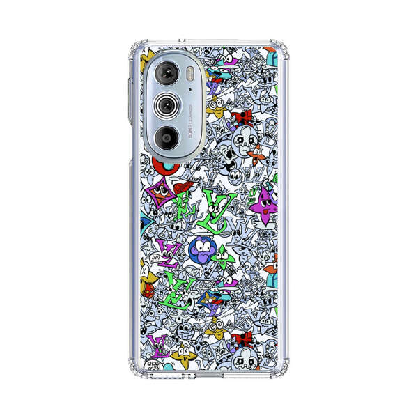 Colorful Cartoon Graffiti Pattern Motorola Edge Plus (2022) Case