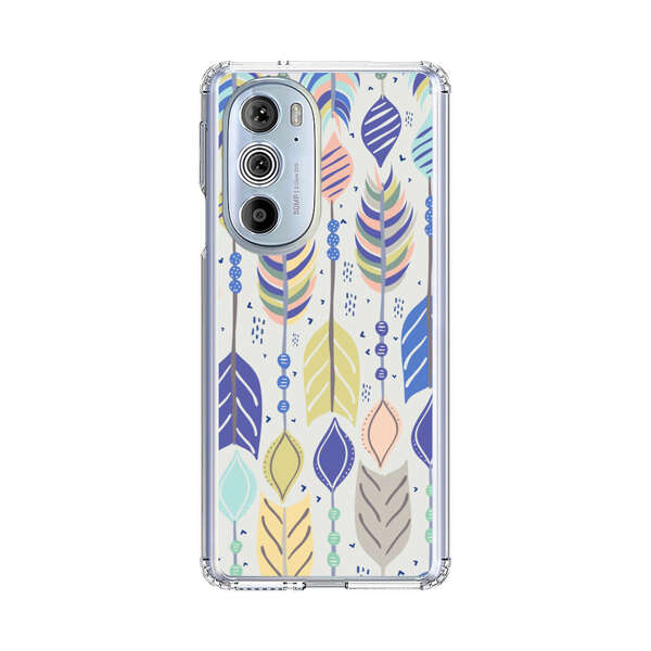 Colorful Feathers Pattern Pastel Motorola Edge Plus (2022) Case
