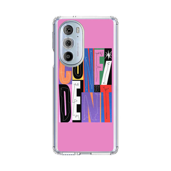 Confident Bold Colorful Typography Motorola Edge Plus (2022) Case