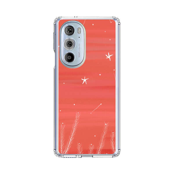 Coral Night Sky with Stars and Plants Motorola Edge Plus (2022) Case