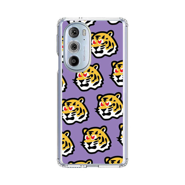 Cute Tiger with Heart Eyes Pattern Motorola Edge Plus (2022) Case